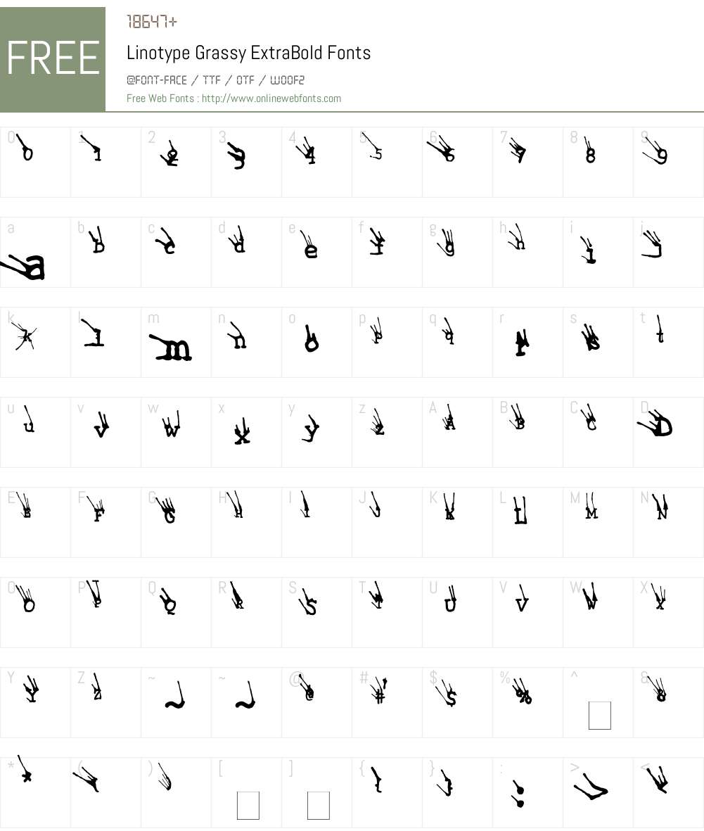 LTGrassy ExtraBold Font Screenshots