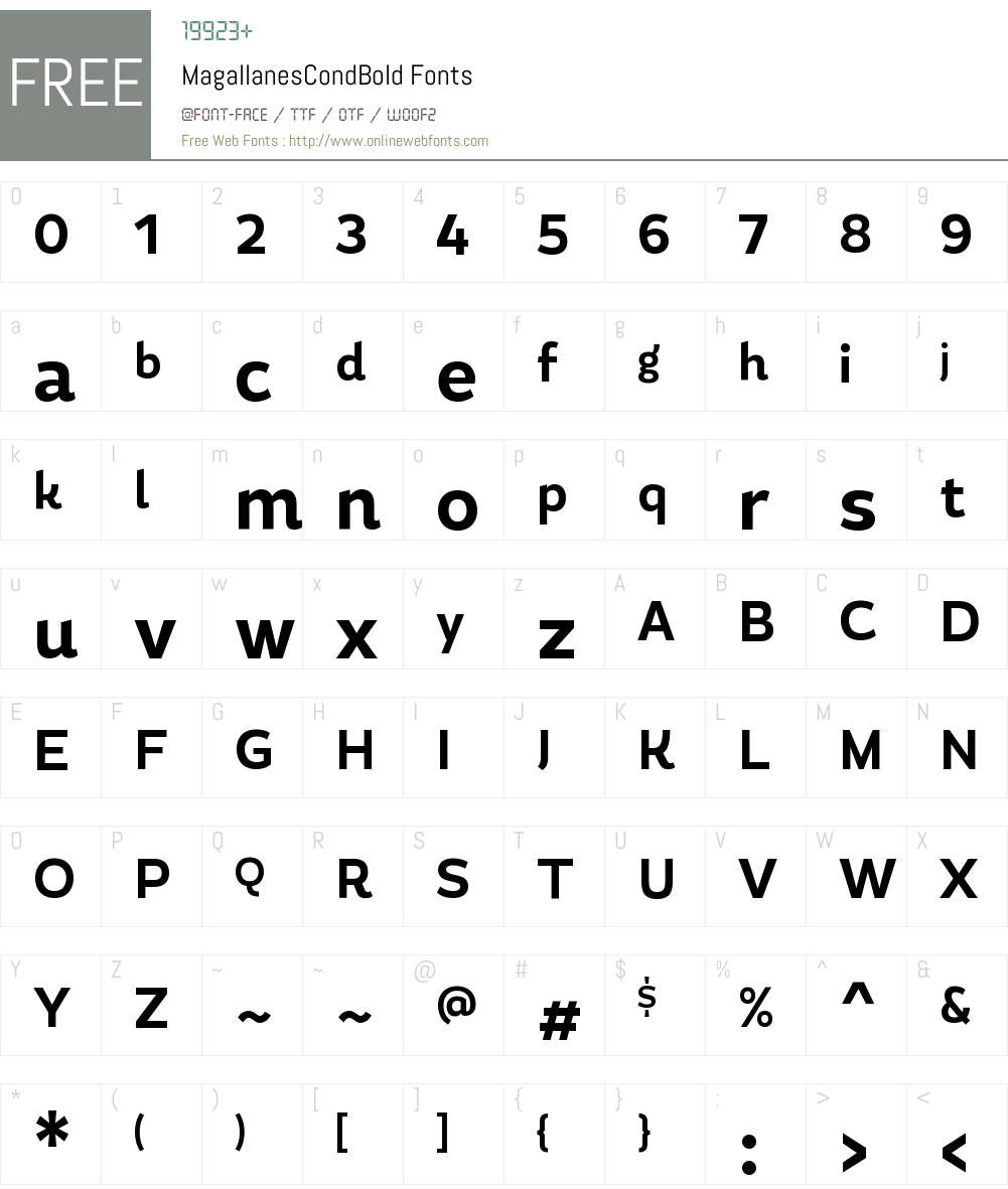 Magallanes Cond Bold Font Screenshots