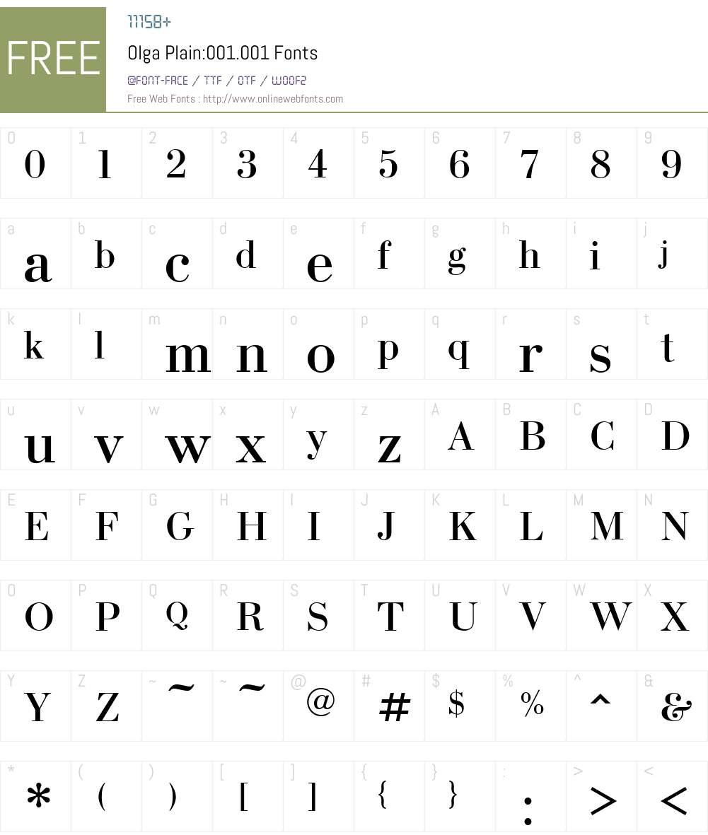 Olga Font Screenshots