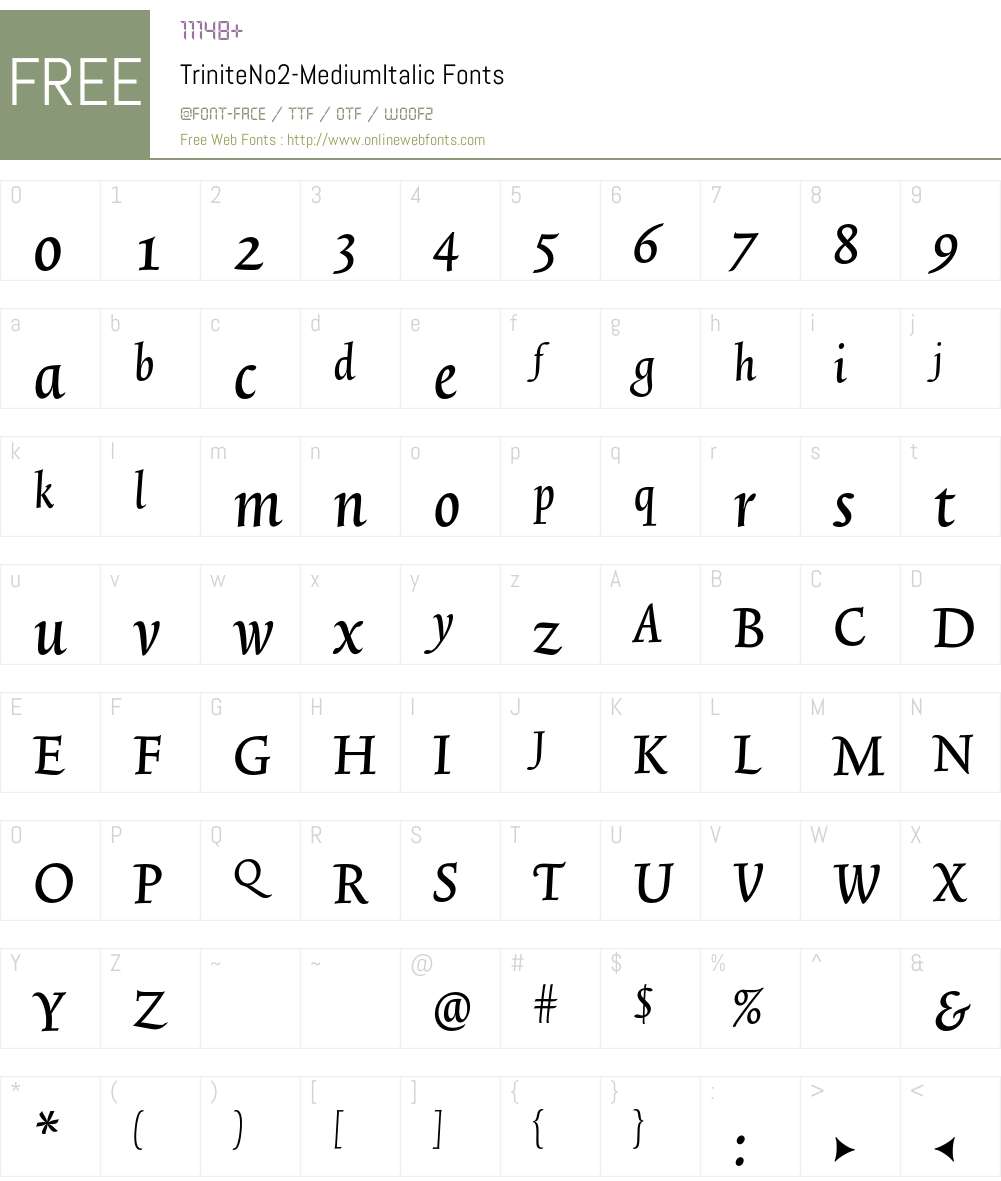 TriniteNo2 Font Screenshots
