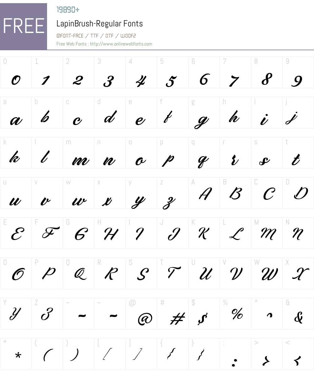 Lapin Brush Font Screenshots
