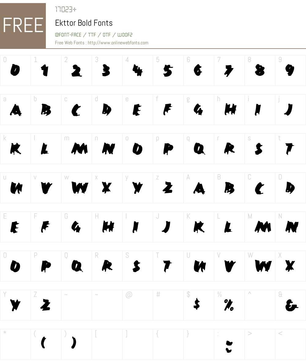 Ekttor Font Screenshots
