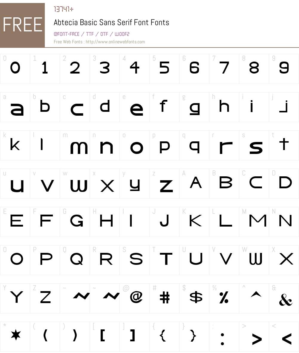 Abtechia Font Screenshots