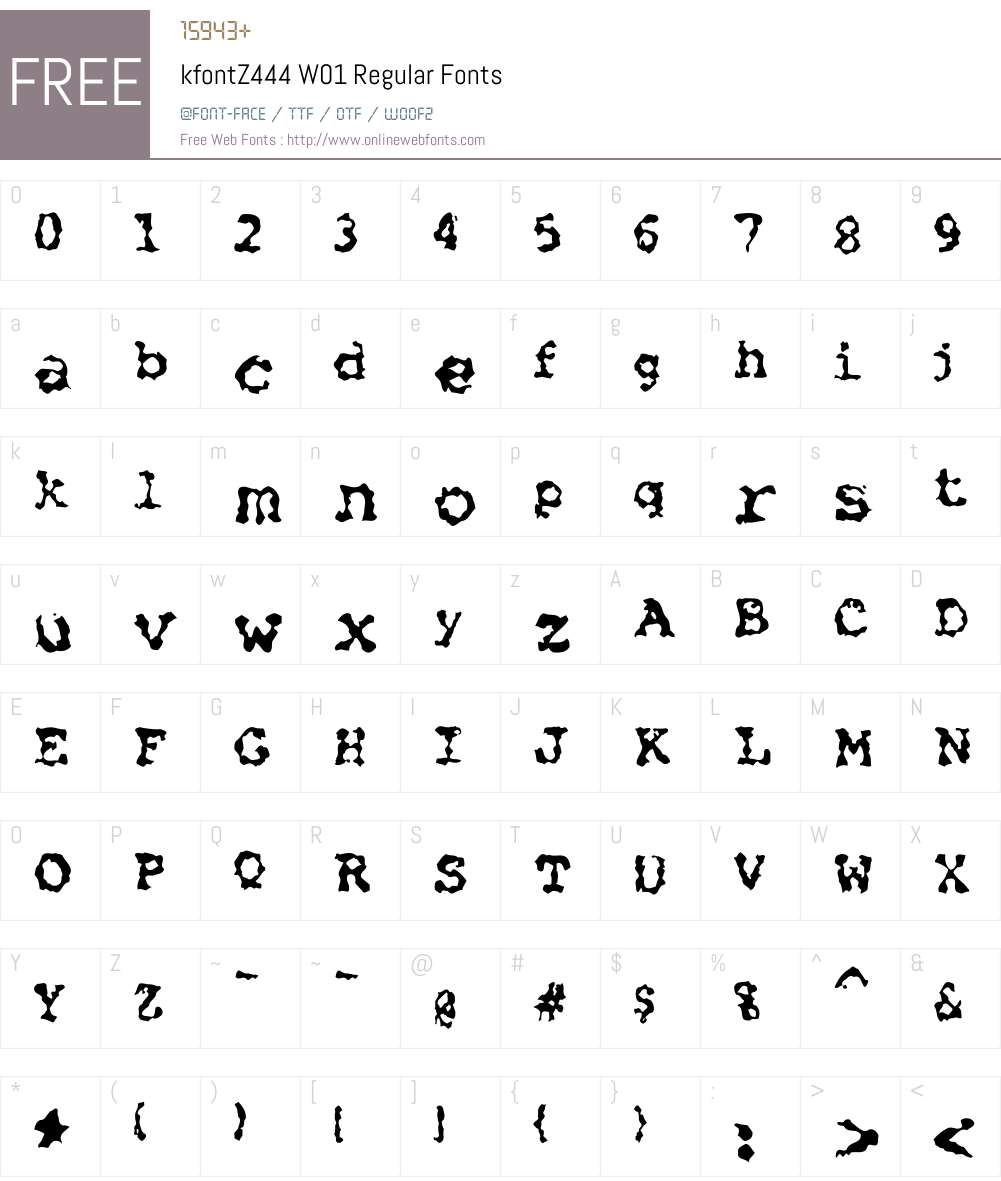 kfontZ444W01-Regular Font Screenshots