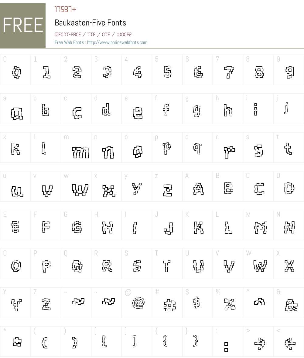 Baukasten Font Screenshots