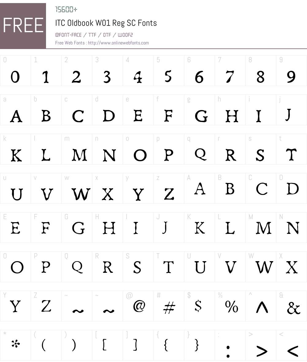 ITCOldbookW01-RegSC Font Screenshots