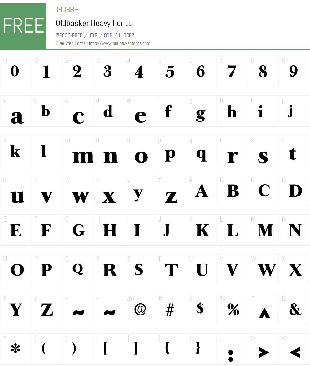 Oldbasker Font Screenshots