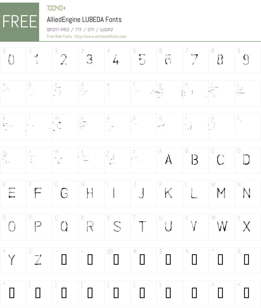 AlliedEngine Font Screenshots