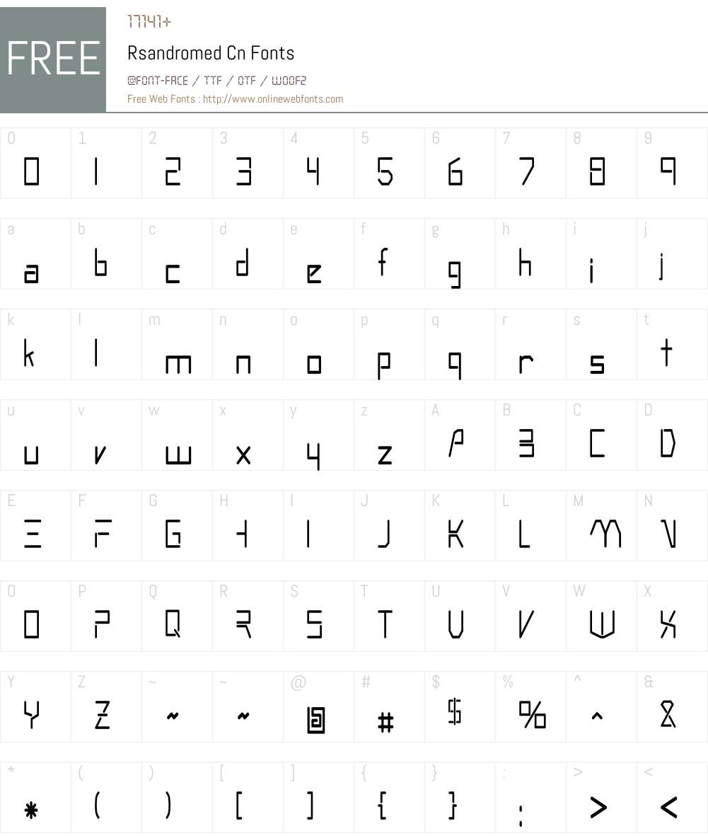 Rsandromed Cn Font Screenshots