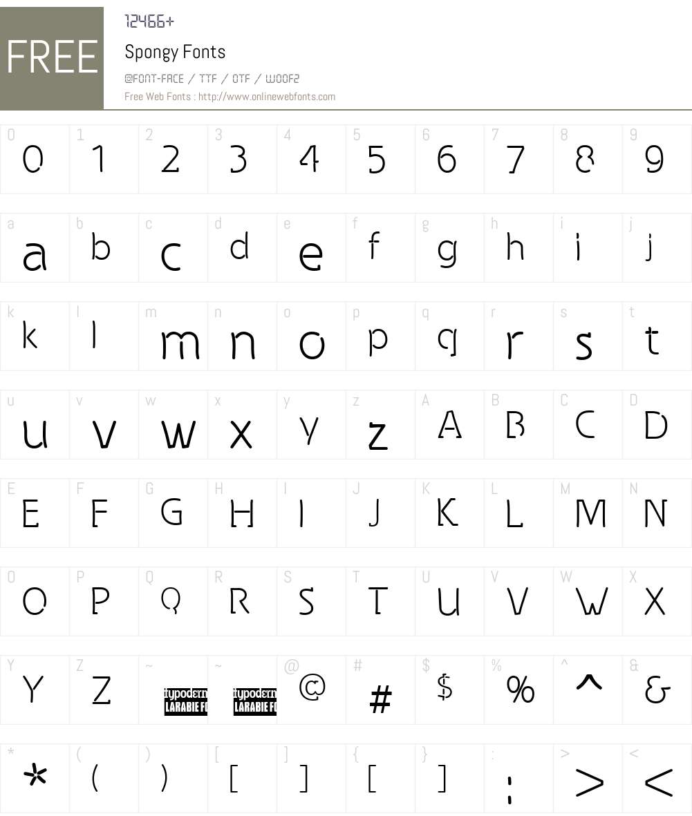 Spongy Font Screenshots