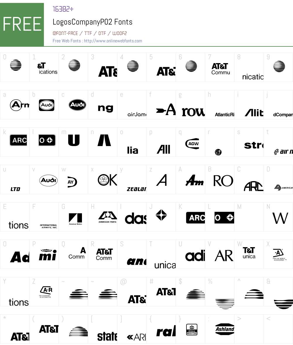 LogosCompany Font Screenshots