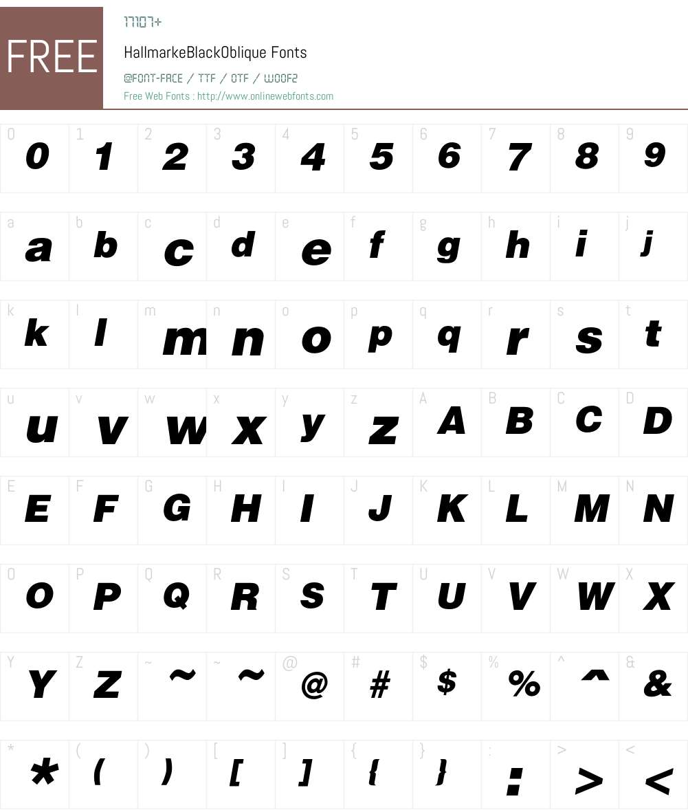 Hallmarke Font Screenshots