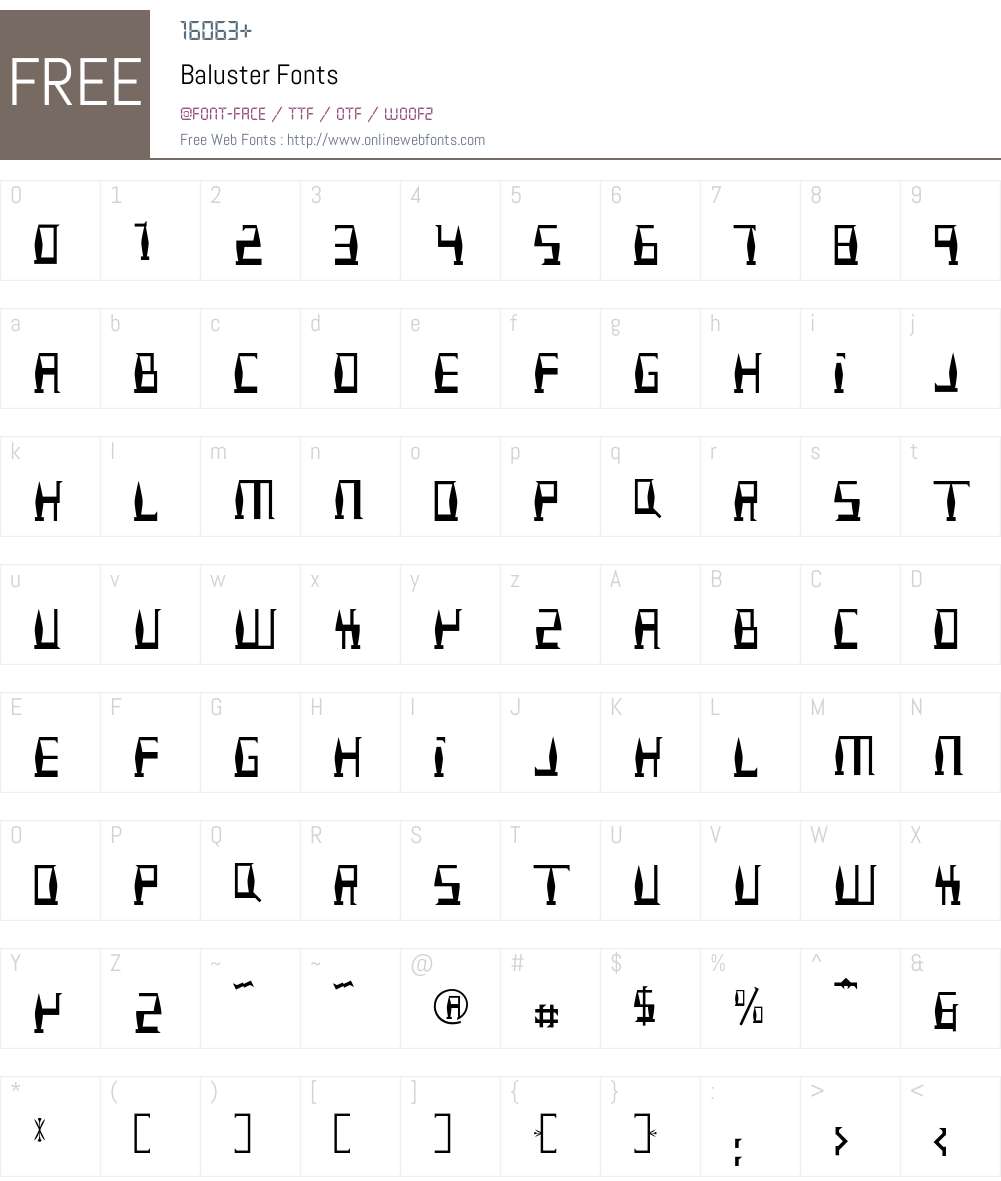 Baluster Font Screenshots