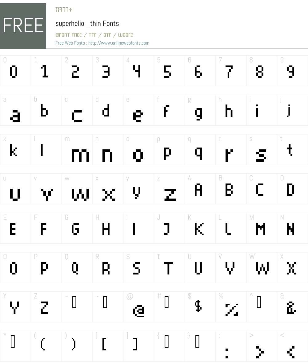 superhelio Font Screenshots