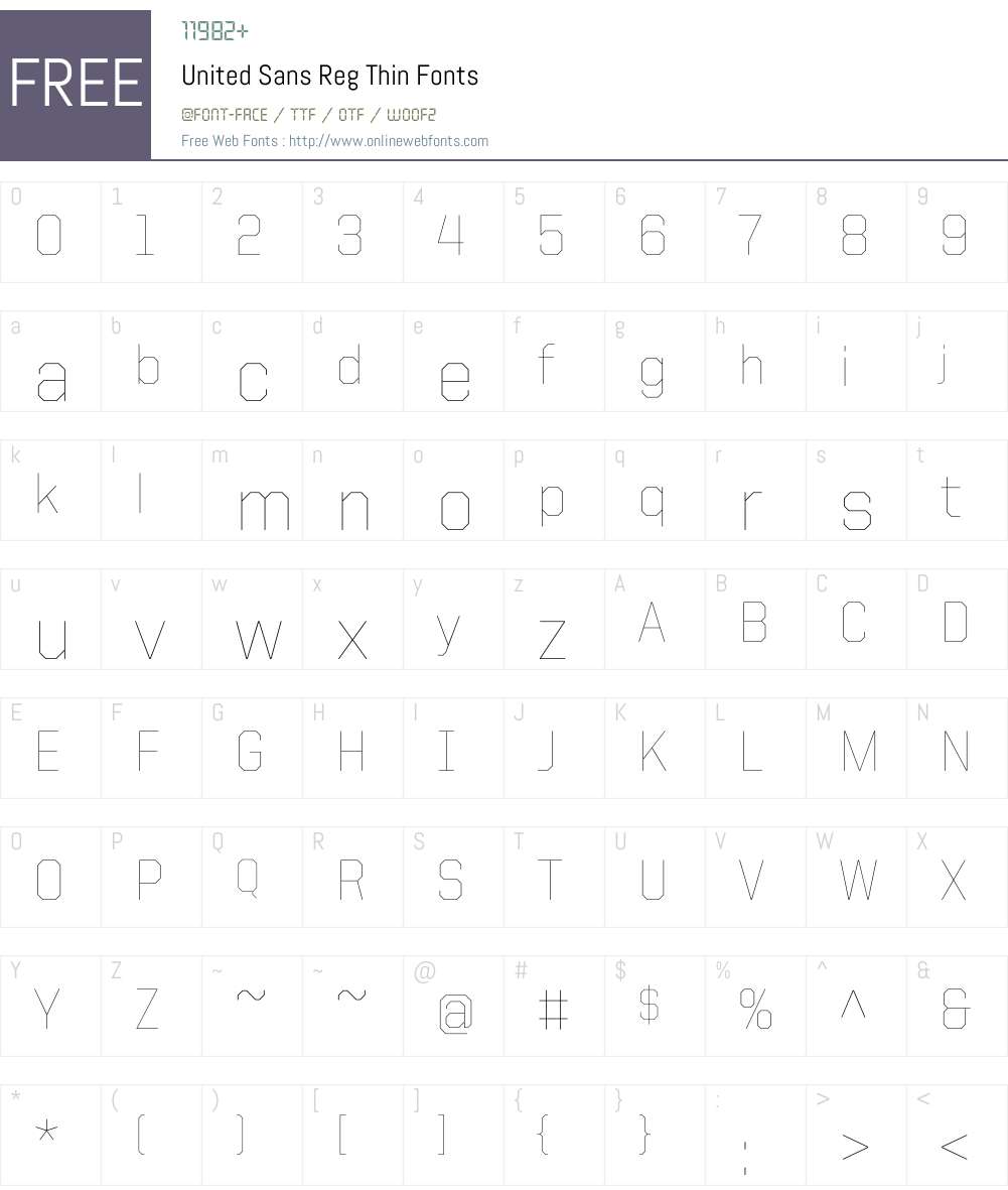 United Sans Reg Font Screenshots