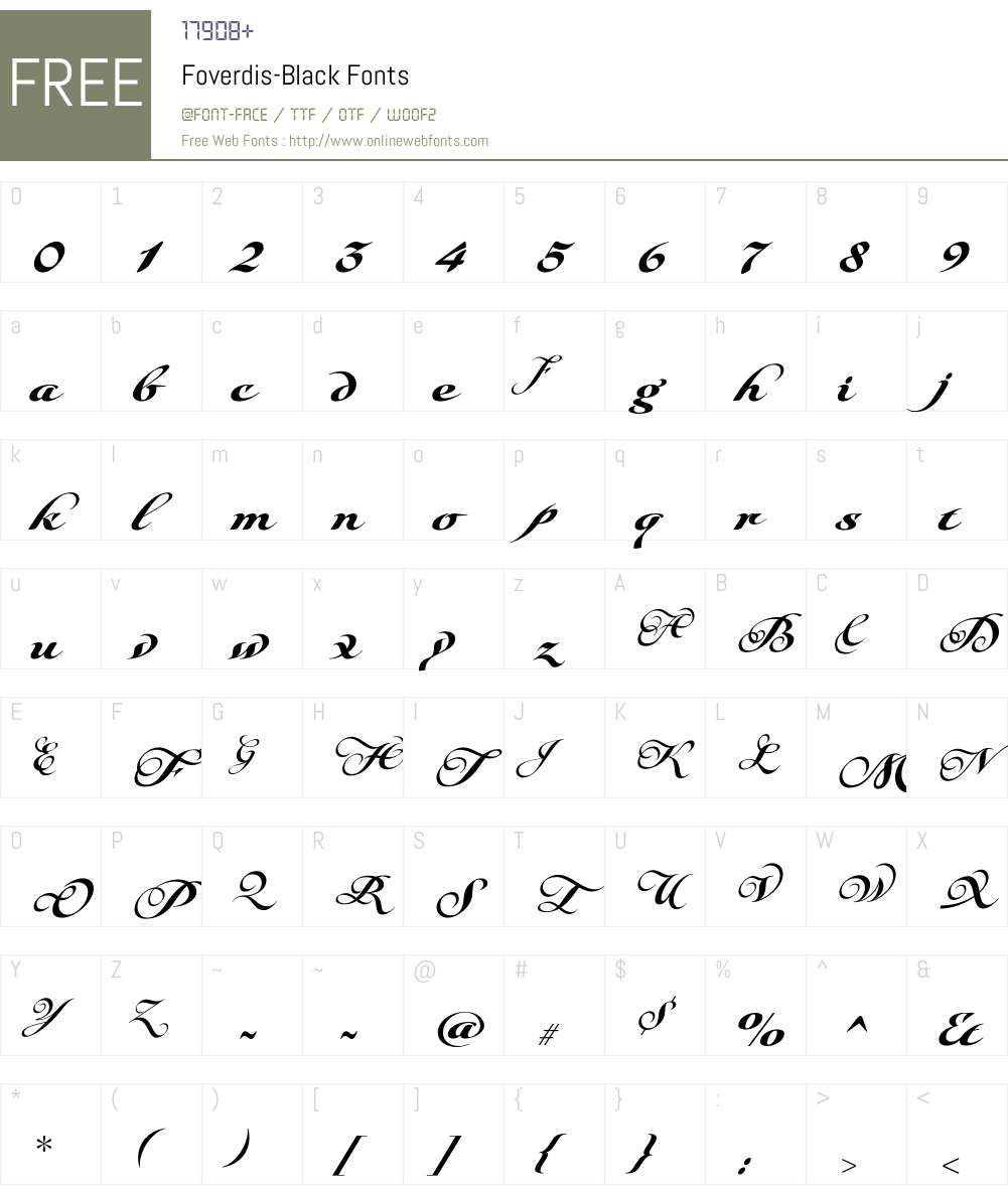 Foverdis-Black Font Screenshots