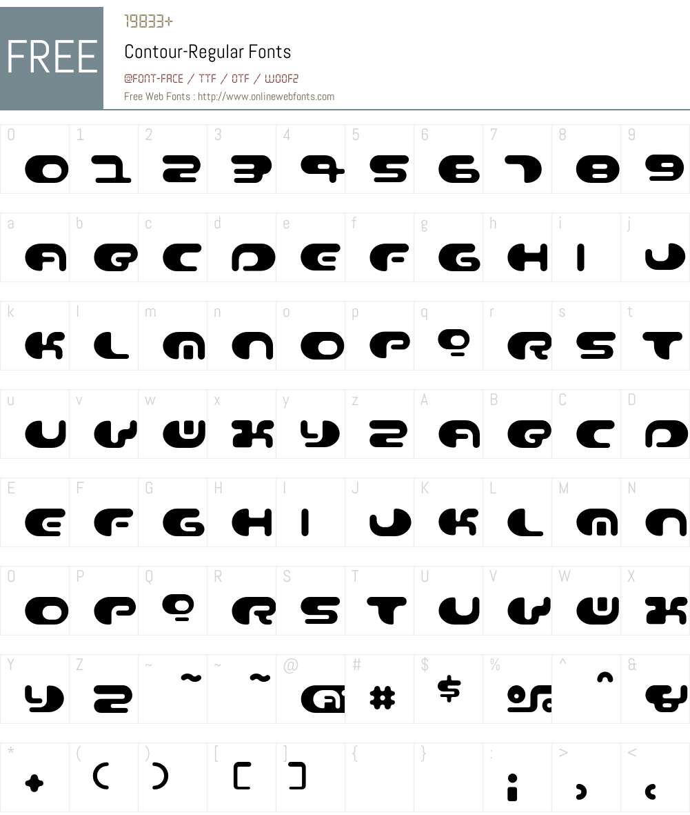 Contour Font Screenshots