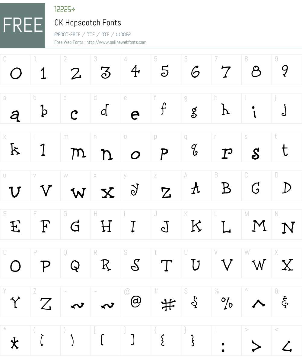 CK Hopscotch Font Screenshots