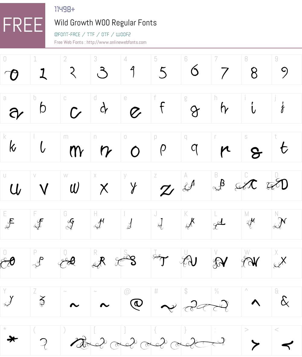 WildGrowthW00-Regular Font Screenshots