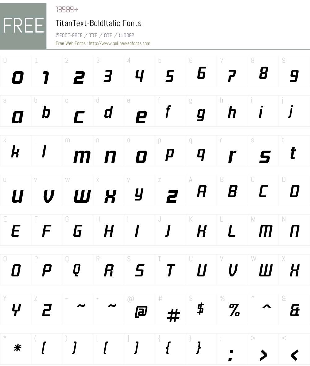 TitanText Font Screenshots