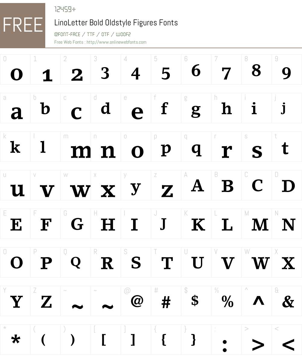 LinoLetter Font Screenshots