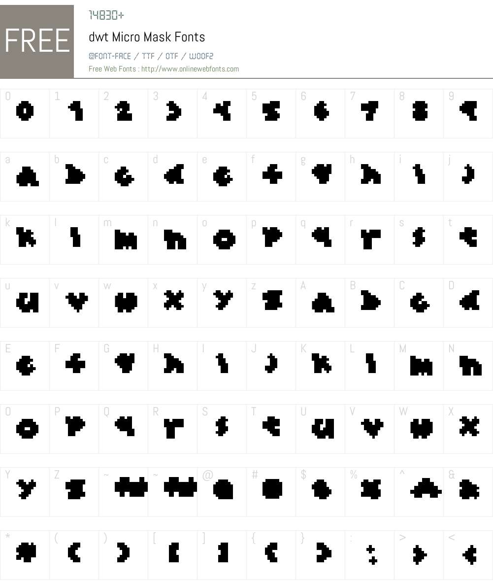 dwt Micro Mask Font Screenshots