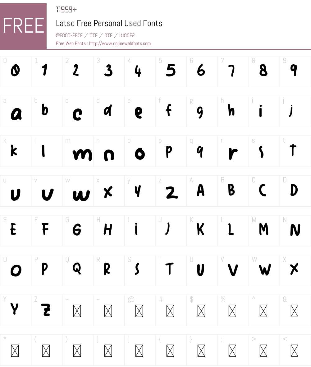Personal Service Font Latso Free Personal Used 1.001;Fontself Maker 3.5.7 Fonts Free Download ...