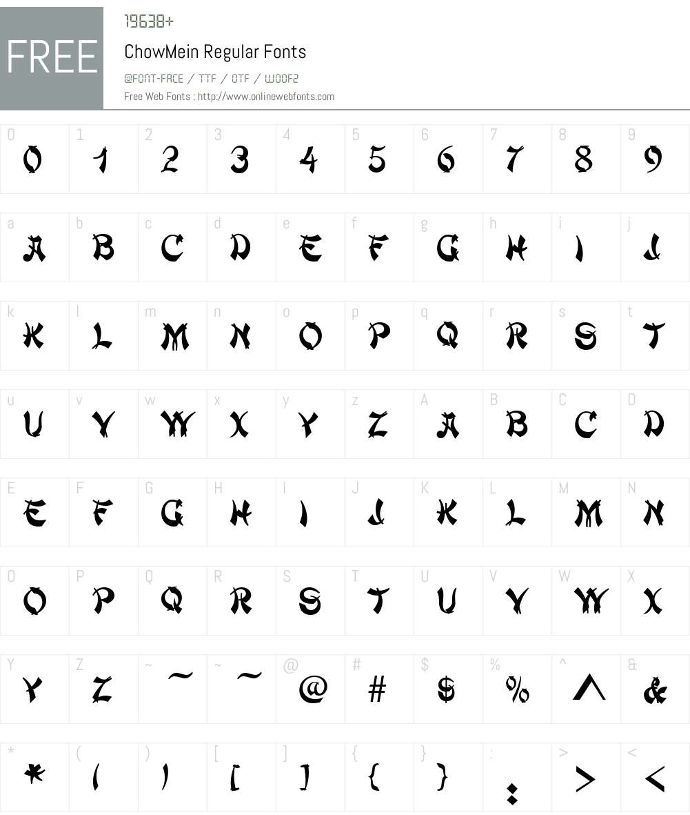 ChowMein Font Screenshots