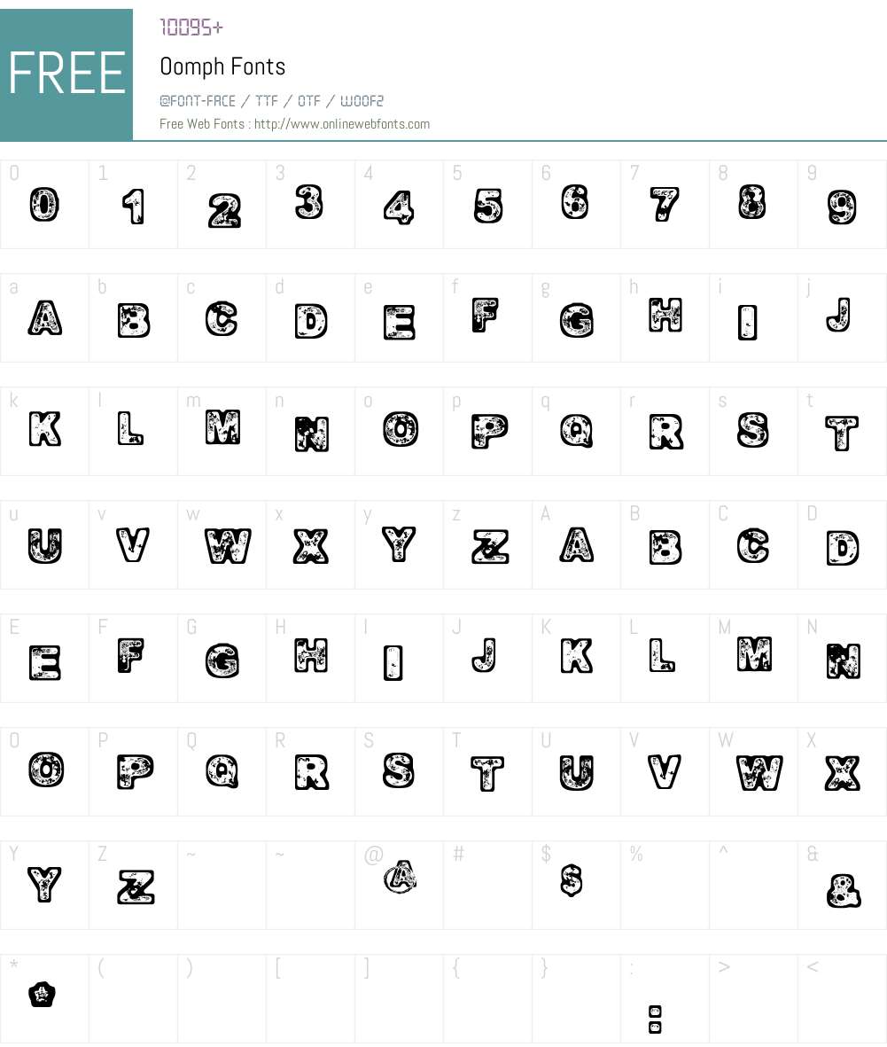 Oomph Font Screenshots