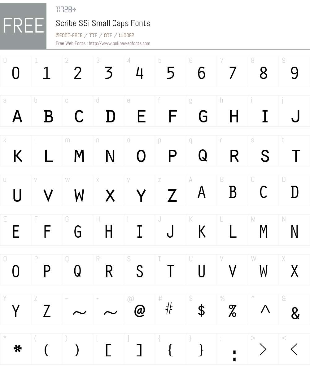 Scribe SSi Font Screenshots