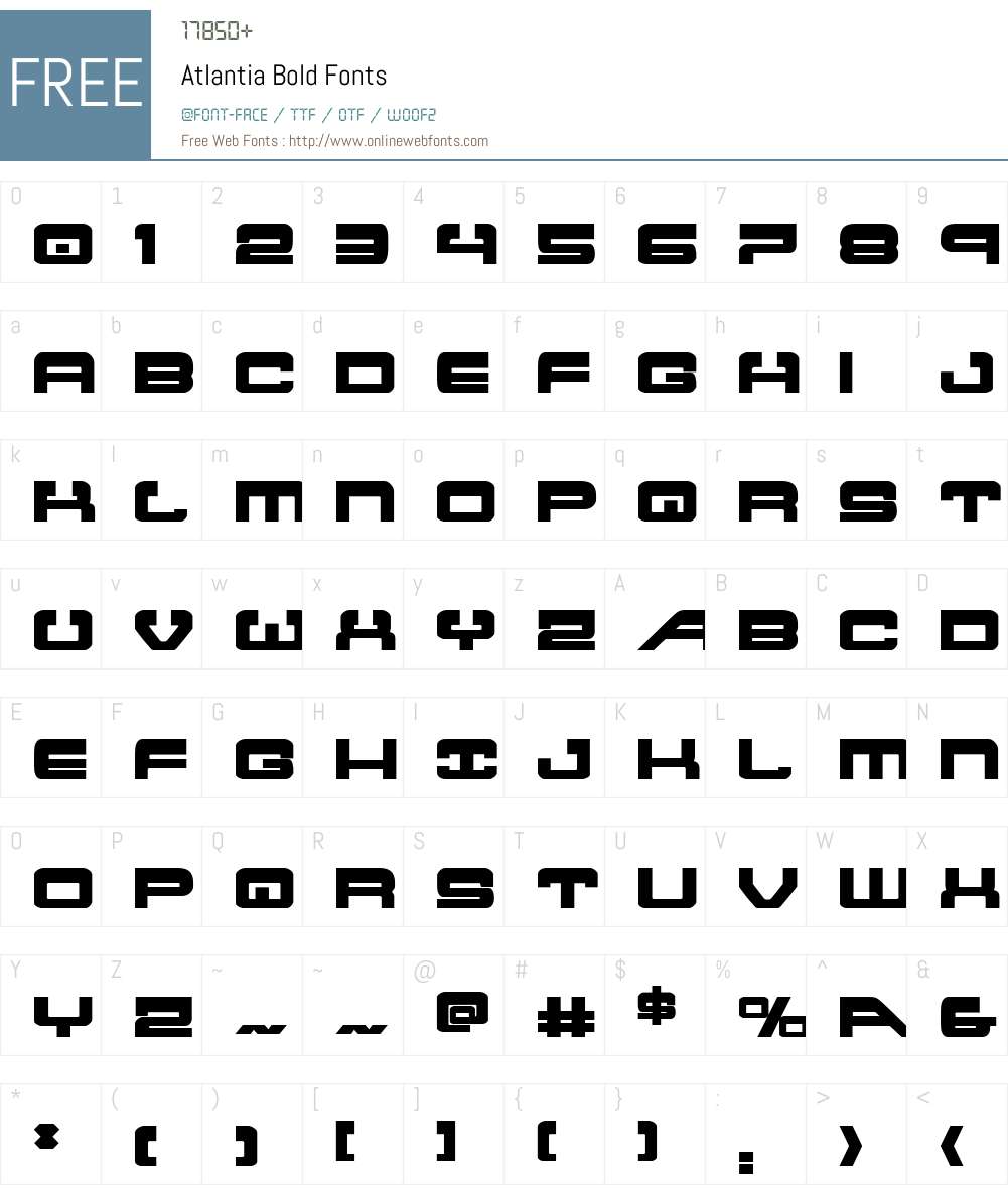 Atlantia Bold Font Screenshots