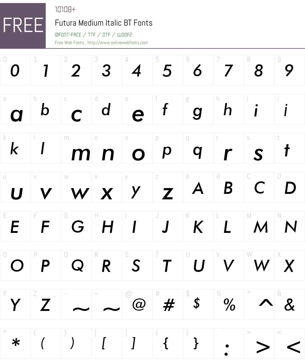 Futura Font Screenshots