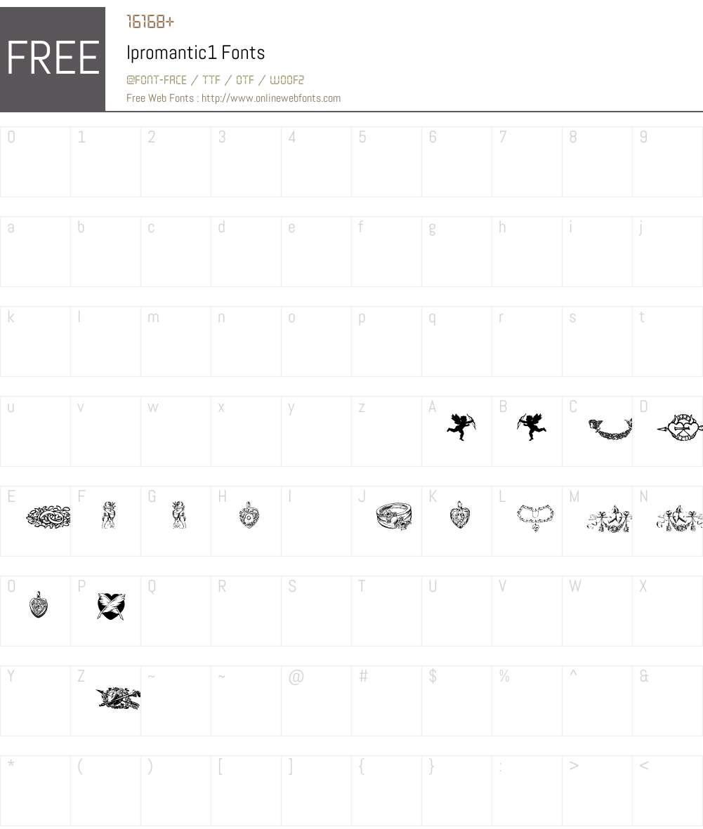 lpromantic1 Font Screenshots