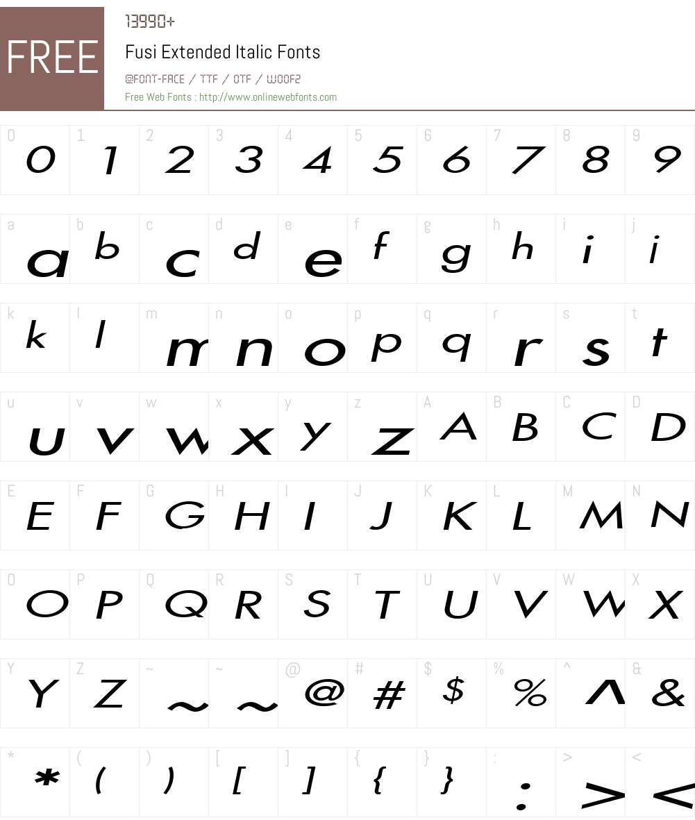 Fusi Extended Font Screenshots