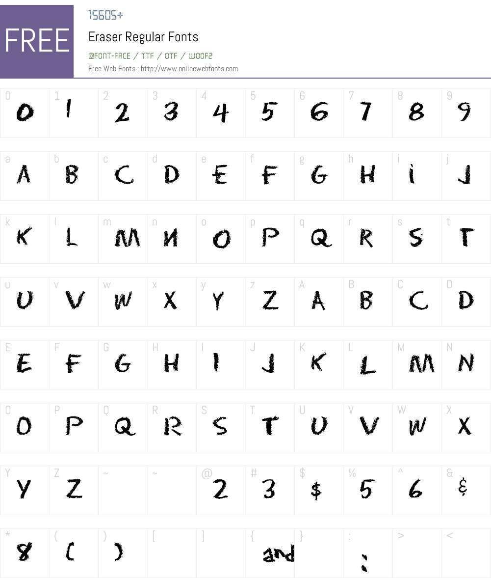 Eraser Font Screenshots