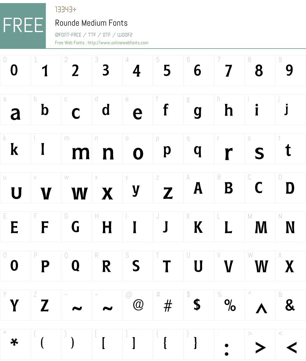 Rounde Font Screenshots