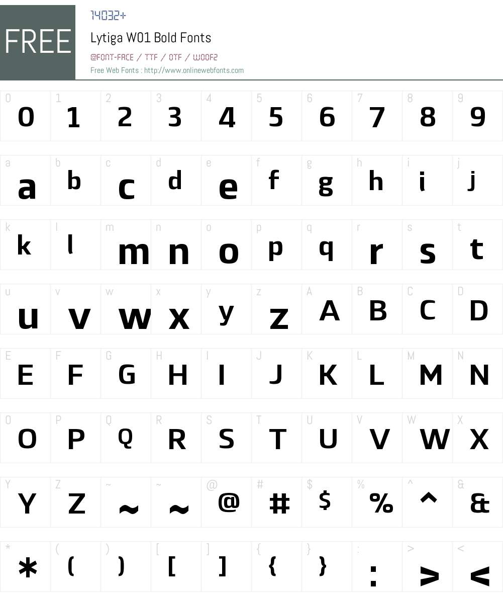 LytigaW01-Bold Font Screenshots