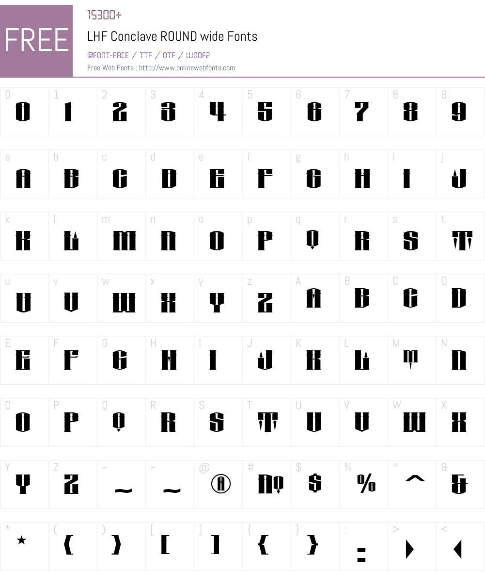 LHF Conclave ROUND wide Font Screenshots