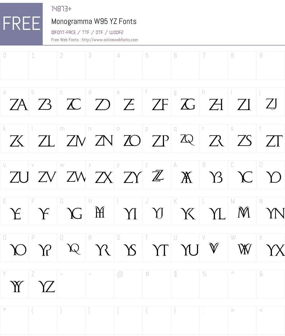 Monogramma Font Screenshots