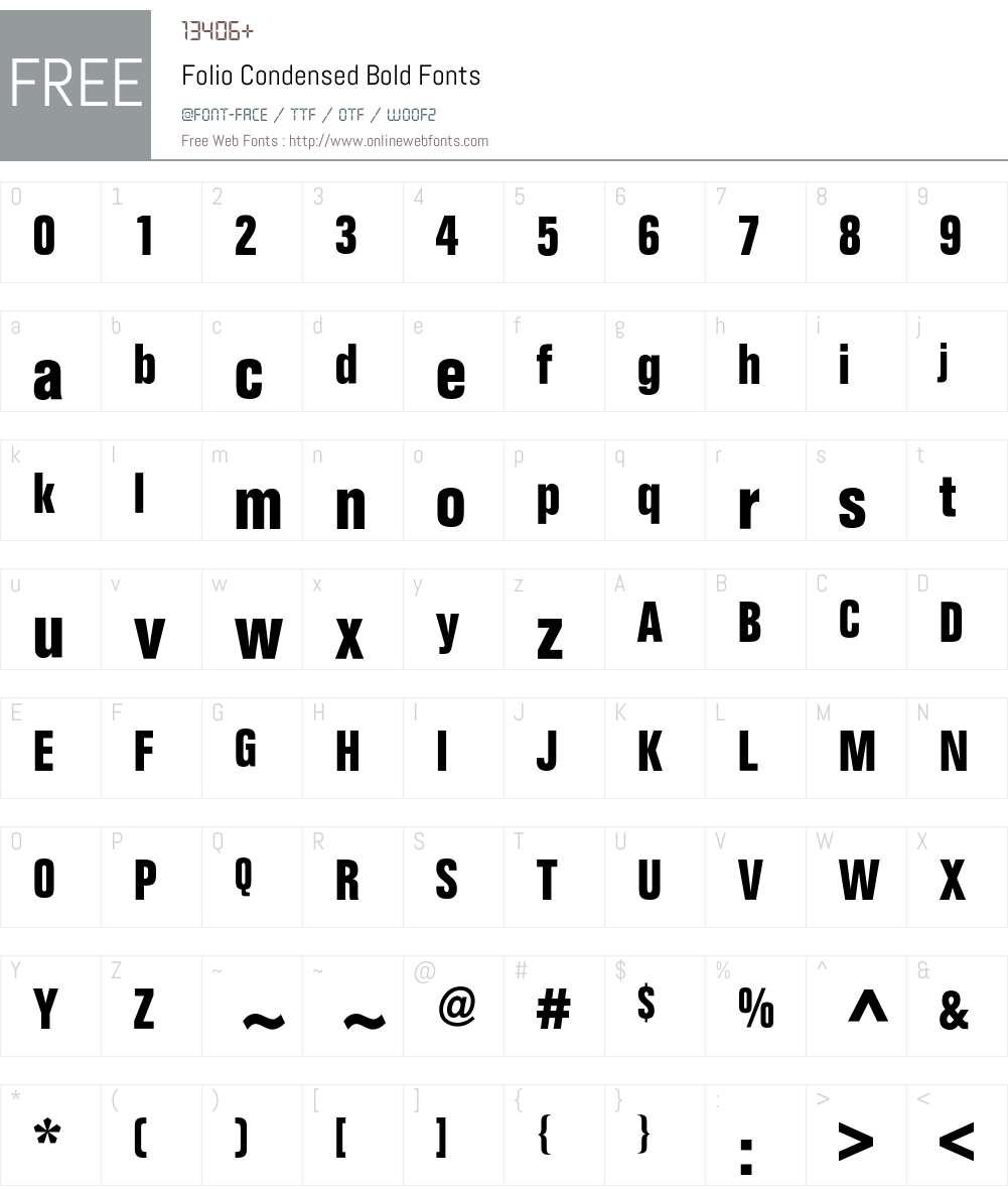 Folio BQ Font Screenshots