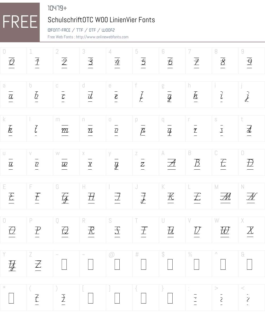 FF Schulschrift Font Screenshots