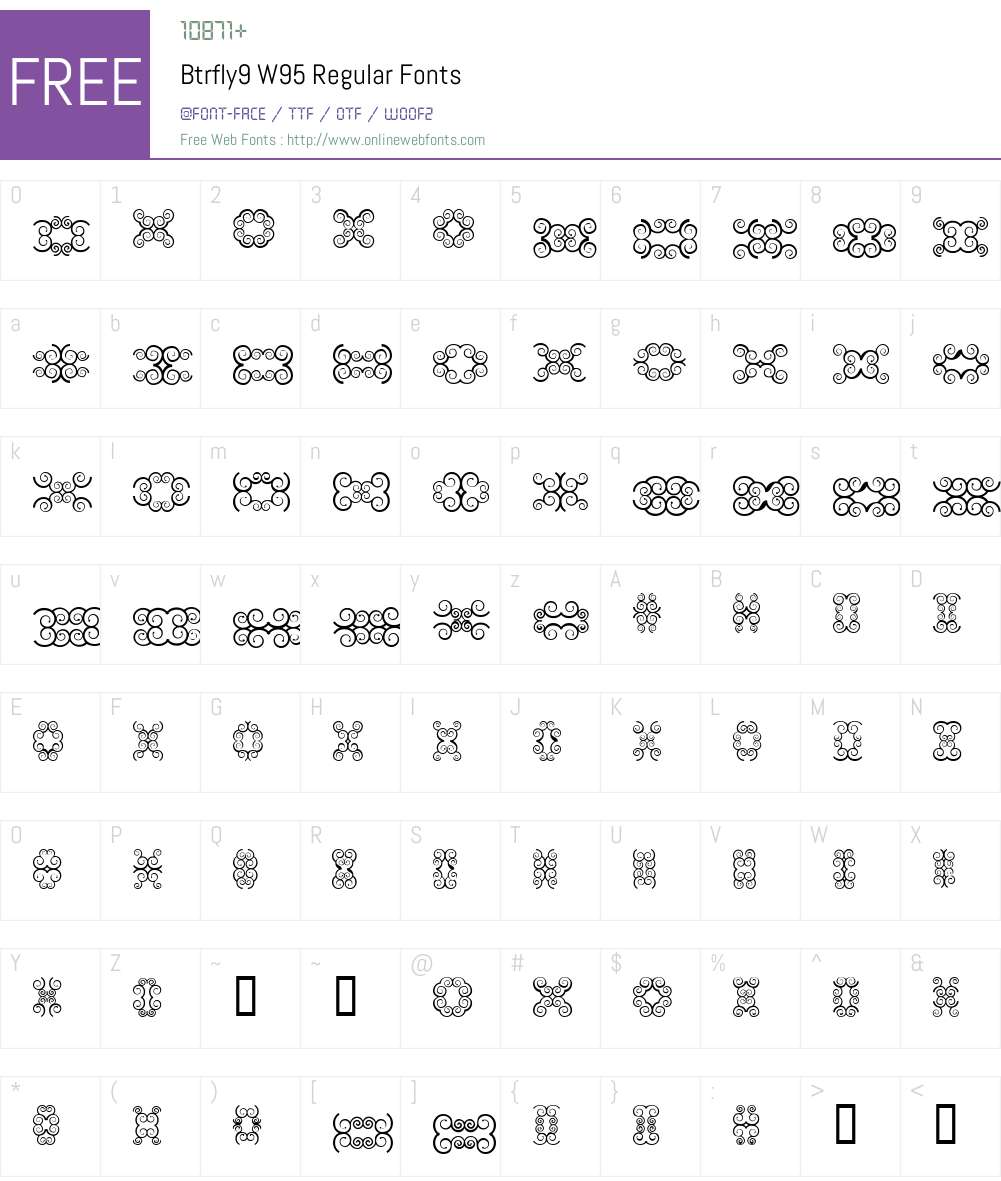 Btrfly9 Font Screenshots
