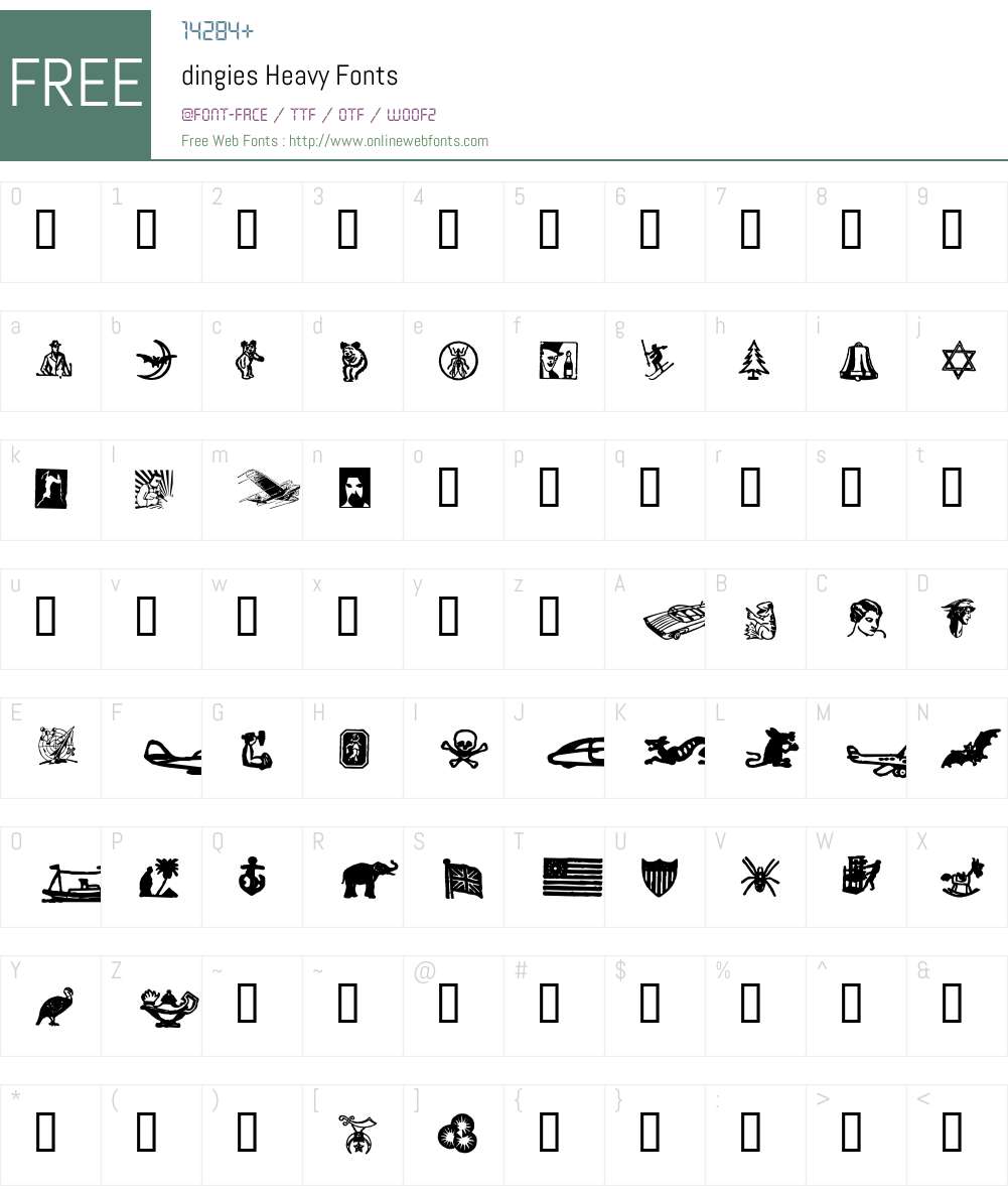 dingies Font Screenshots
