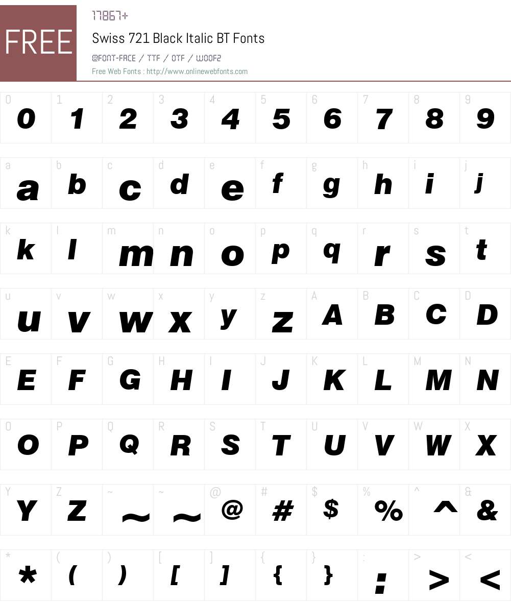 Swis721 Blk BT Font Screenshots