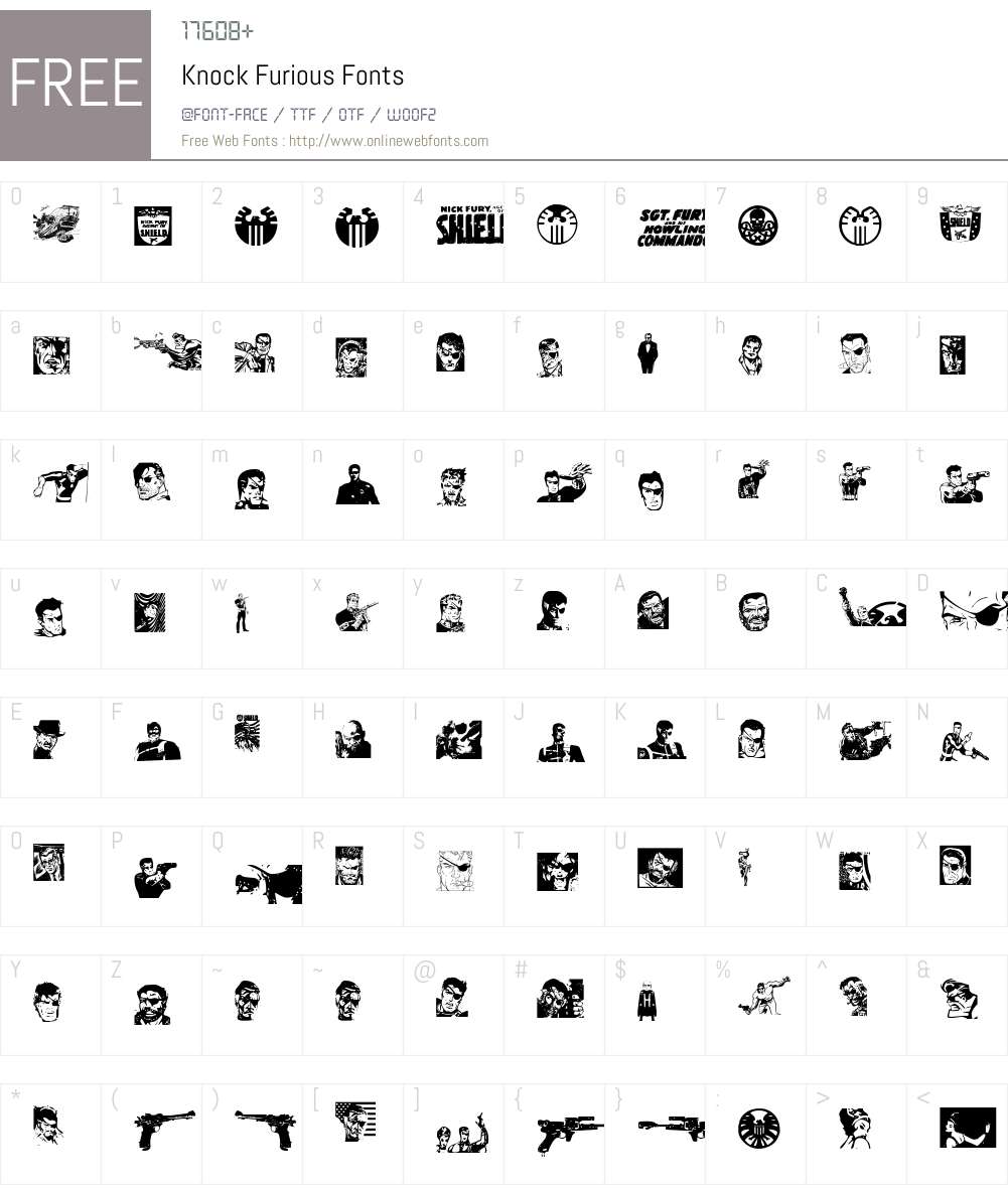 Knock Furious Font Screenshots