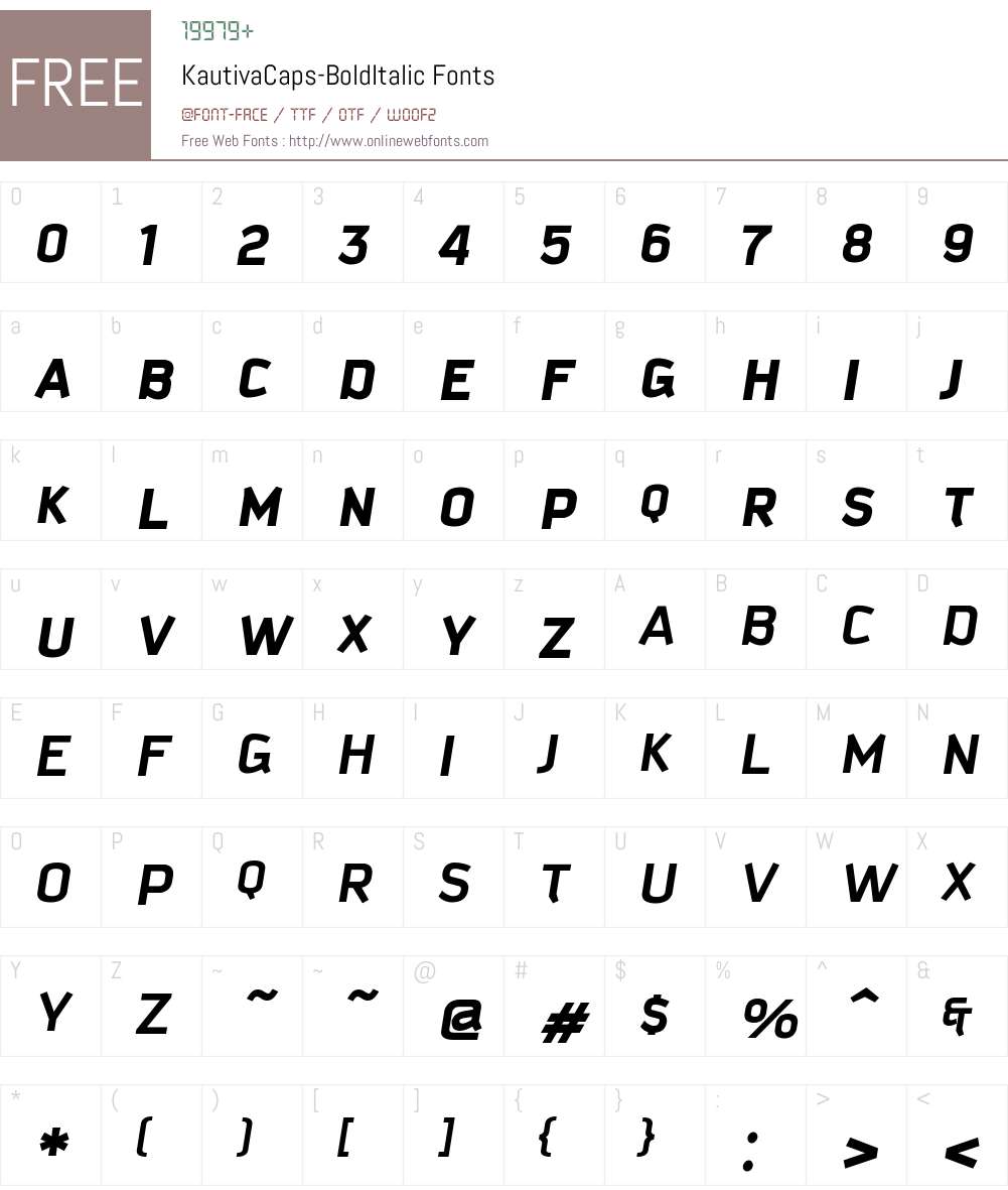 Kautiva Caps Font Screenshots
