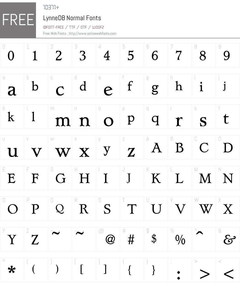 LynneDB Font Screenshots