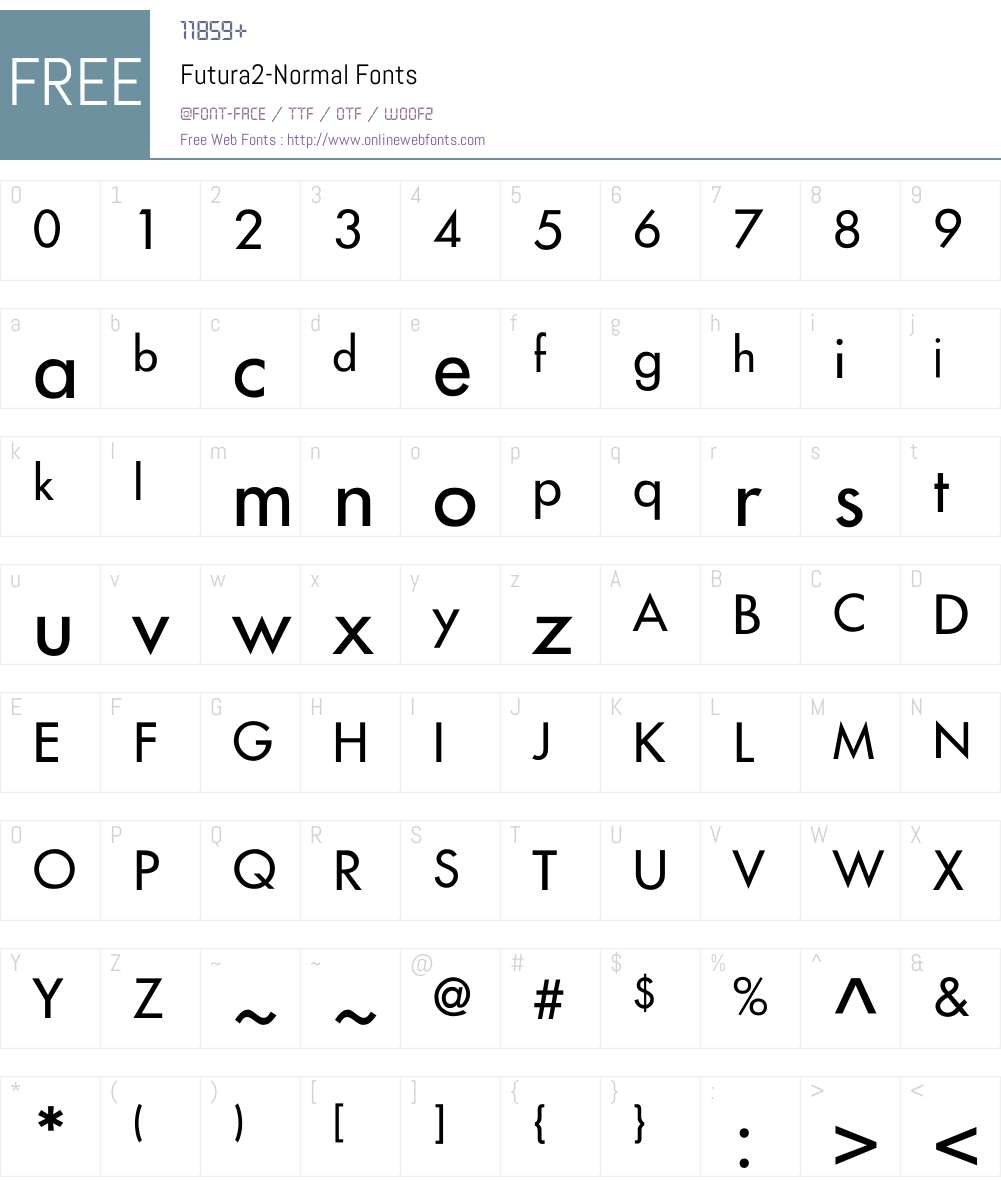 Futura2-Normal Font Screenshots