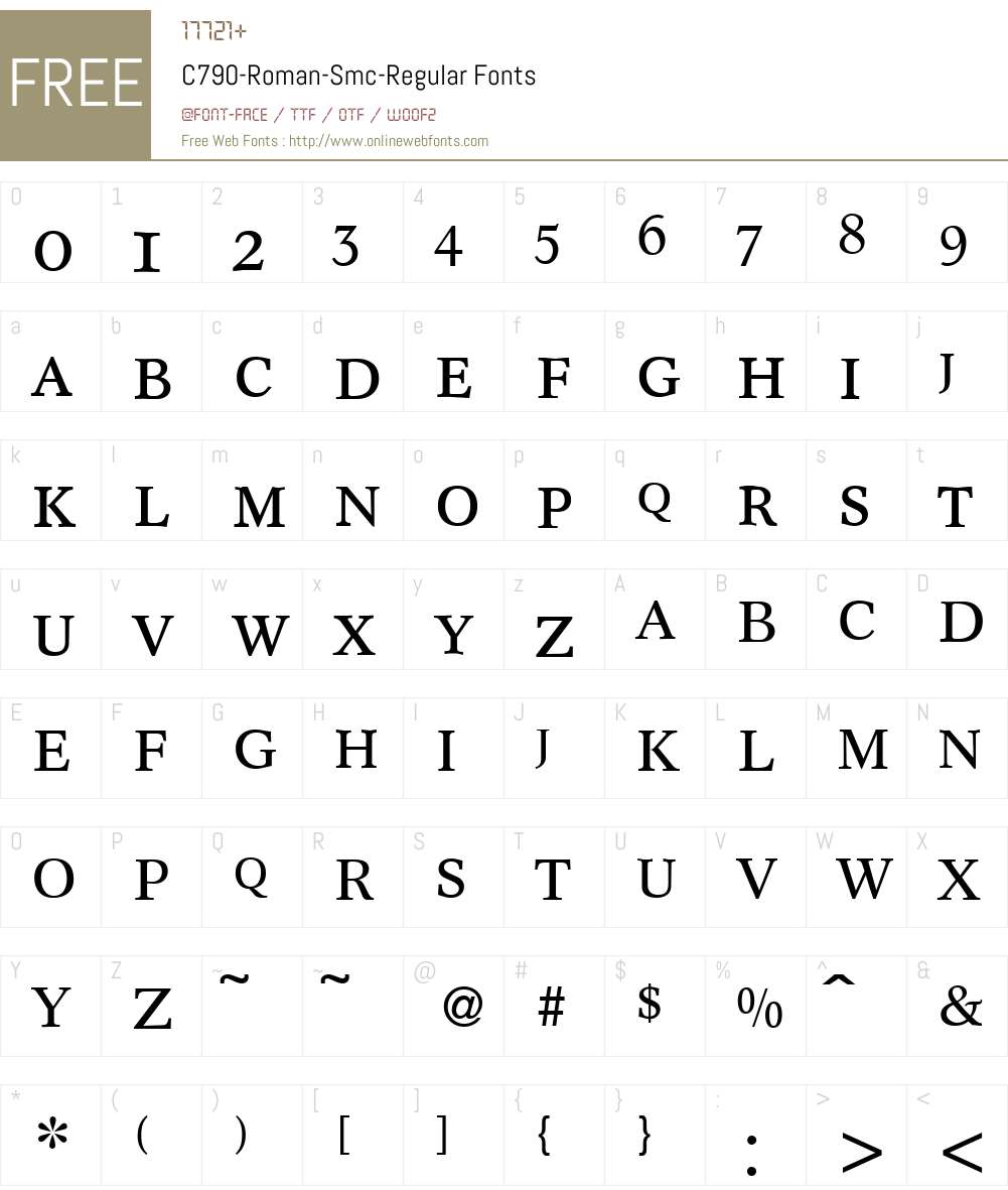 C790-Roman-Smc Font Screenshots