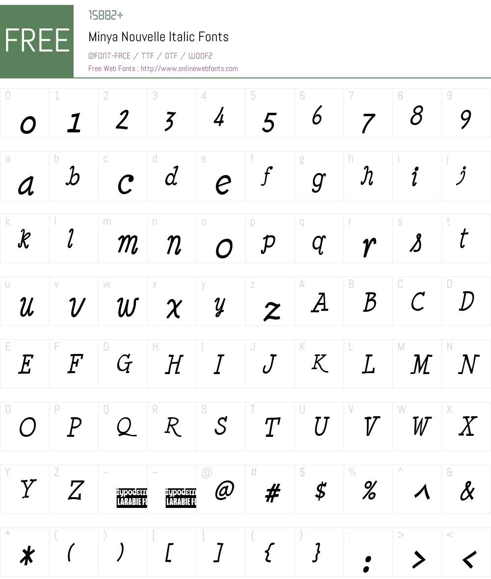 Minya Nouvelle Font Screenshots
